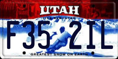 UT license plate F352IL