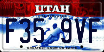 UT license plate F359VF