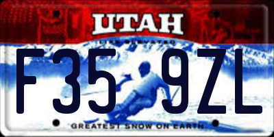 UT license plate F359ZL