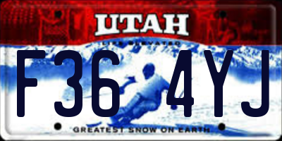 UT license plate F364YJ