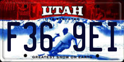 UT license plate F369EI