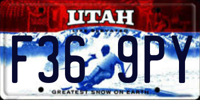 UT license plate F369PY