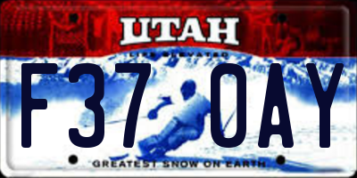 UT license plate F370AY