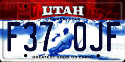 UT license plate F370JF