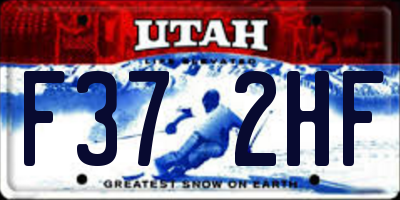 UT license plate F372HF