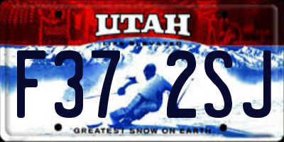 UT license plate F372SJ