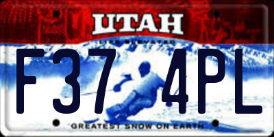 UT license plate F374PL