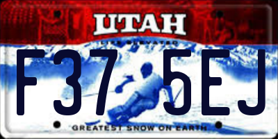 UT license plate F375EJ