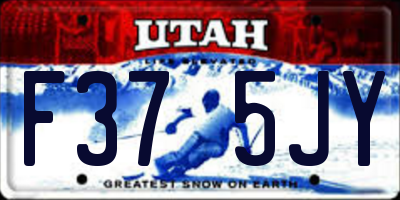 UT license plate F375JY