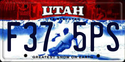 UT license plate F375PS