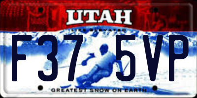 UT license plate F375VP