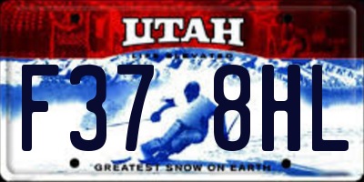 UT license plate F378HL
