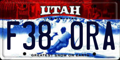 UT license plate F380RA