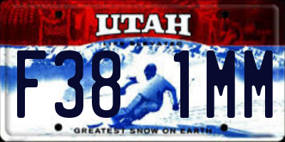 UT license plate F381MM