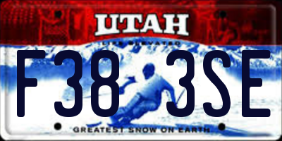 UT license plate F383SE