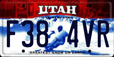 UT license plate F384VR
