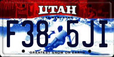 UT license plate F385JI