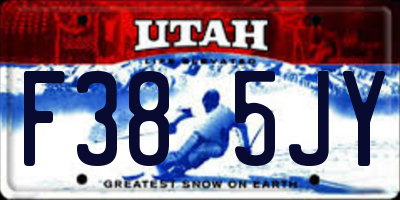 UT license plate F385JY