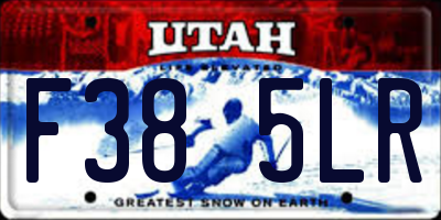 UT license plate F385LR