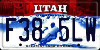 UT license plate F385LW