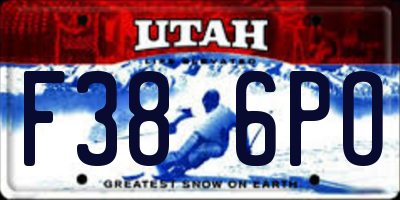 UT license plate F386PO