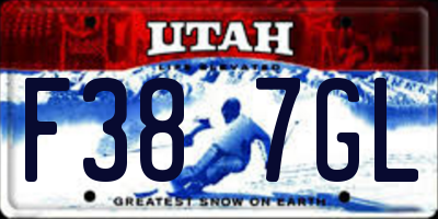 UT license plate F387GL