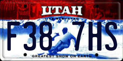UT license plate F387HS