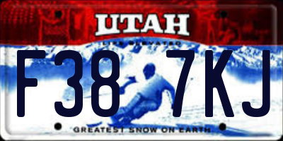 UT license plate F387KJ