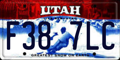 UT license plate F387LC