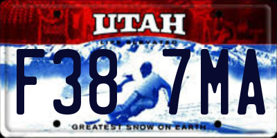 UT license plate F387MA