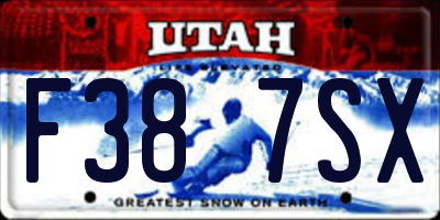 UT license plate F387SX