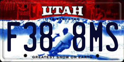 UT license plate F388MS