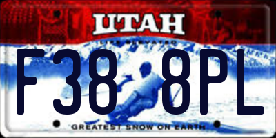 UT license plate F388PL