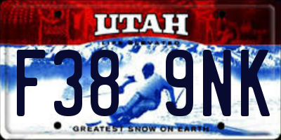 UT license plate F389NK