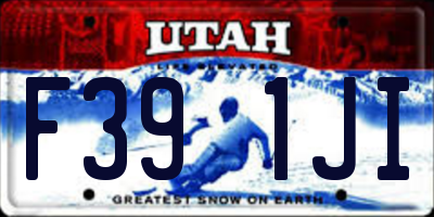 UT license plate F391JI