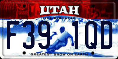 UT license plate F391QD