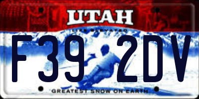 UT license plate F392DV