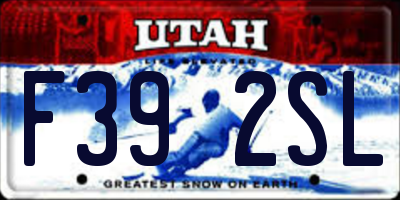 UT license plate F392SL