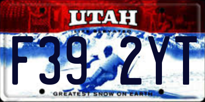 UT license plate F392YT