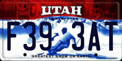 UT license plate F393AT