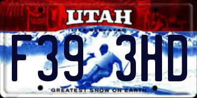 UT license plate F393HD