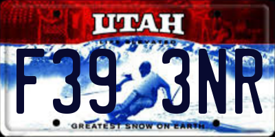 UT license plate F393NR
