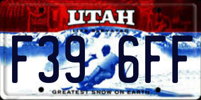 UT license plate F396FF