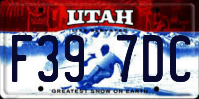 UT license plate F397DC