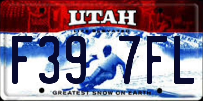 UT license plate F397FL