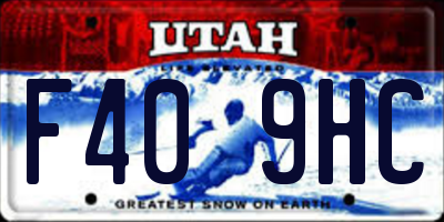 UT license plate F409HC