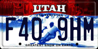 UT license plate F409HM