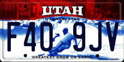 UT license plate F409JV