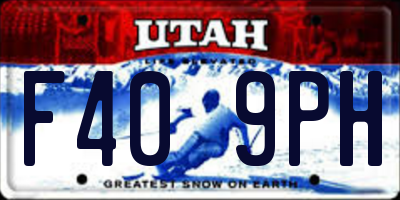 UT license plate F409PH