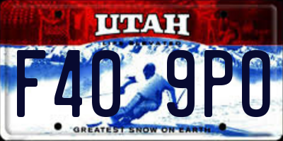 UT license plate F409PO
